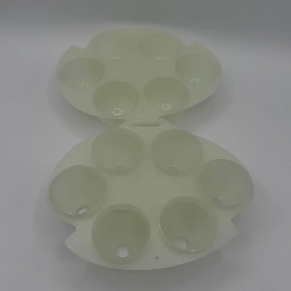 Vintage Jell-O Jigglers Egg Mold Translucent White Plastic 6 Cavity Kitchen Tool